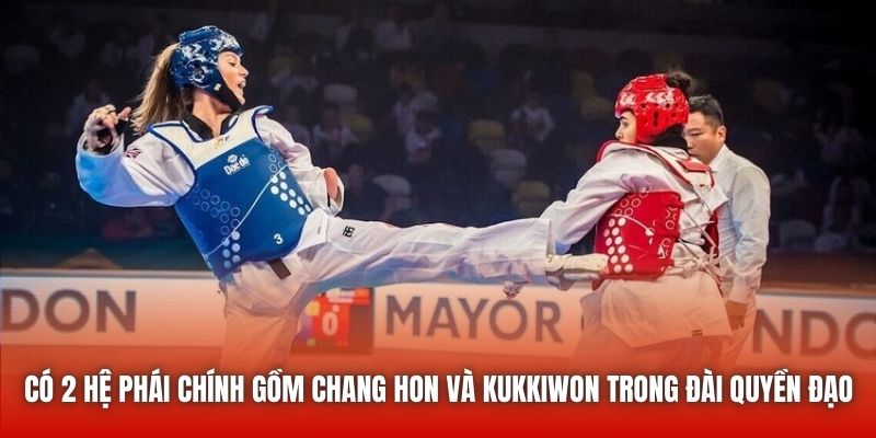 Có 2 hệ phái chính gồm Chang hon và Kukkiwon trong Đài Quyền Đạo
